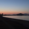 夕暮れどきの長垂海浜公園
