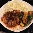 生姜焼きと茄子の揚げ浸し
