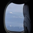 東京出張：機内から見る富士山