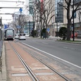 札幌の路面電車（端に軌道がある）