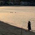 夕暮れの長垂海岸