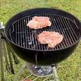 鶏を焼く