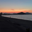 夕暮れの長垂海岸