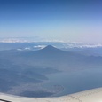 飛行機から見る富士山