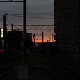 大津駅から見える夕焼け