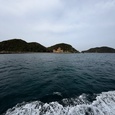 宗像大島への船中（とても揺れた）