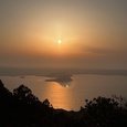 脊振山系全山縦走：十坊山から見る夕日