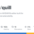 GitHub - quilljs/quill: Quill is a modern WYSIWYG editor built for compatibility and extensibility.