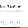 GitHub - baygeldin/tantiny: Tiny full-text search for Ruby powered by Tantivy