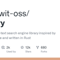 GitHub - quickwit-oss/tantivy: Tantivy is a full-text search engine library inspired by Apache Lucene and written in Rust