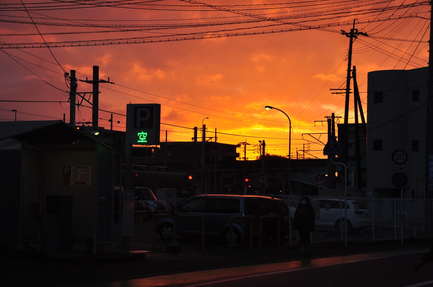 今宿夕焼け
