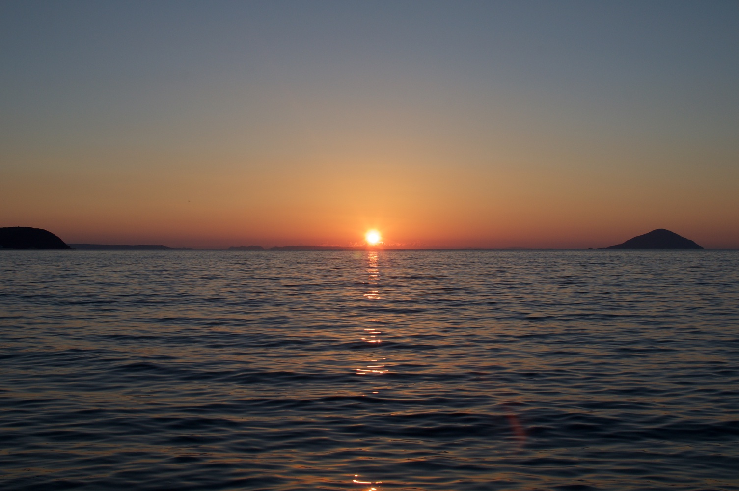 深江海岸の夕焼け