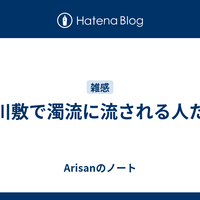 河川敷で濁流に流される人たち - Arisanのノート