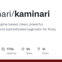GitHub - kaminari/kaminari: ⚡ A Scope & Engine based, clean, powerful, customizable and sophisticated paginator for Ruby webapps