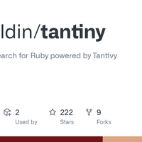 GitHub - baygeldin/tantiny: Tiny full-text search for Ruby powered by Tantivy